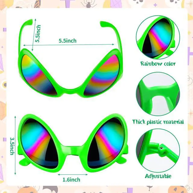 Alt view image 3 of 7 - 12pcs Alien Headband Glasses and Martian Antenna Halloween Party | Glasses Accessories, Antenna Headband Boppers, Halloween Alien Theme Party
