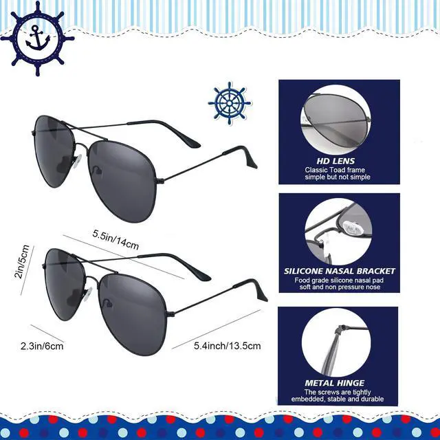 Alt view image 7 of 7 - Yacht Captain Hat Sailor Accessories Costume Sailor Hat Men Women Scarf Sunglasses Halloween Dressing up Party
