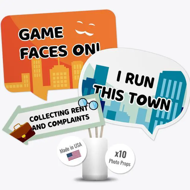 Alt view image 2 of 4 - Board Game Party Photo Booth Kit - Funny Board Game Party Decorations - Selfie Props with Sticks - 10pcs