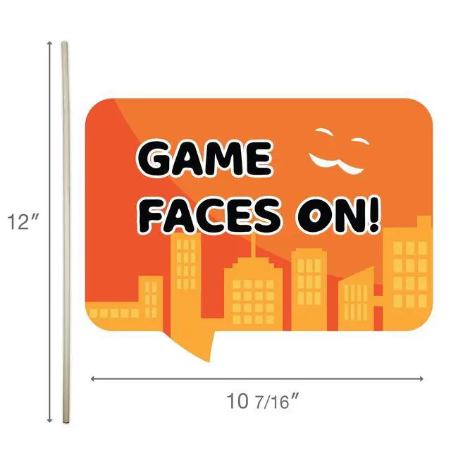 Alt view image 4 of 4 - Board Game Party Photo Booth Kit - Funny Board Game Party Decorations - Selfie Props with Sticks - 10pcs