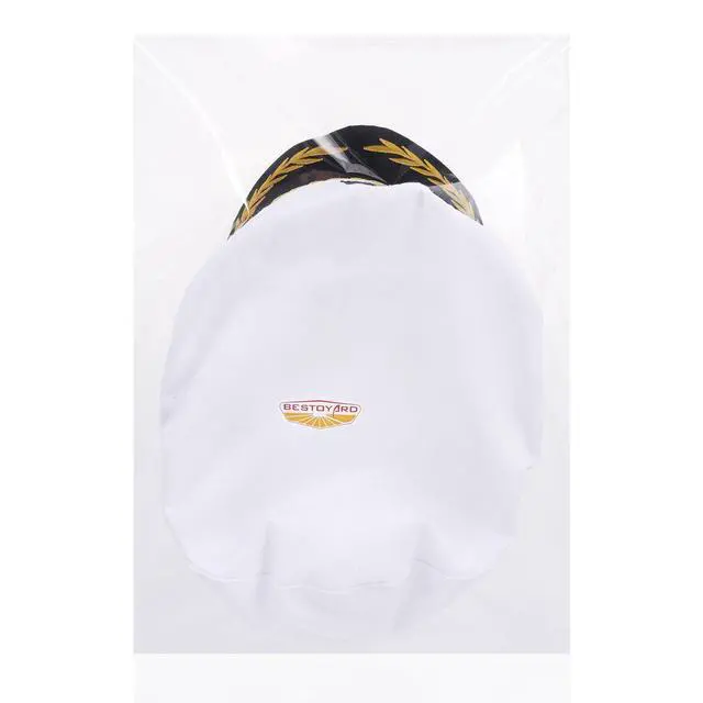 Alt view image 7 of 7 - Adult Yacht Captain Hat White Sailor Hat for Women Men Yacht Boat Sailor Captain Cap Marine Admiral Halloween Costume Party Cosplay Accessory