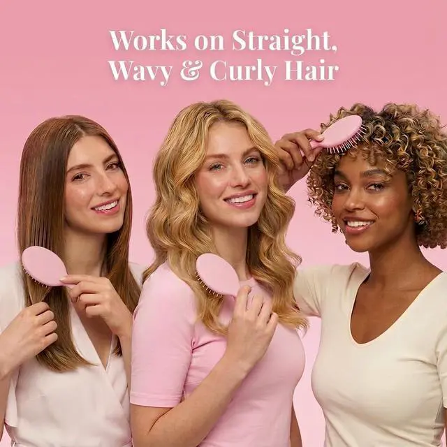 Alt view image 4 of 7 - 12 Pack Mini Hair Brush Bulk, Travel Hair Brush for All Hair Types | Small Detangling Brush for Wet or Dry Hair, Multicolor, Bachelorette Party Favors, Bridesmaid Gifts, Sleepover & Spa Supplies
