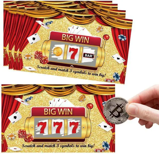 Main image of 50PCS Casino Themed Scratch Off Cards Vegas Theme Party Game Set, Fun Party Games for Group, Casino Night Party Decorations, Birthday Holiday Gaming Night Supplies