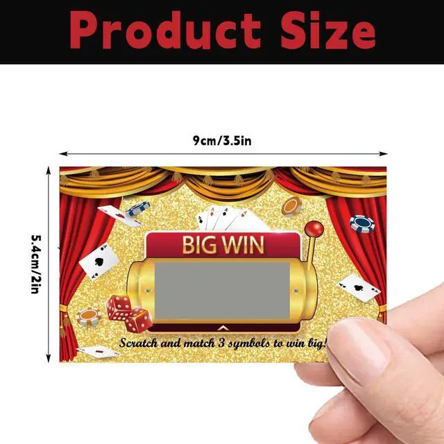 Alt view image 4 of 7 - 50PCS Casino Themed Scratch Off Cards Vegas Theme Party Game Set, Fun Party Games for Group, Casino Night Party Decorations, Birthday Holiday Gaming Night Supplies