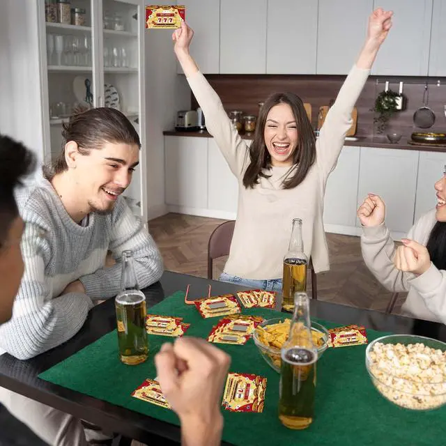 Alt view image 7 of 7 - 50PCS Casino Themed Scratch Off Cards Vegas Theme Party Game Set, Fun Party Games for Group, Casino Night Party Decorations, Birthday Holiday Gaming Night Supplies