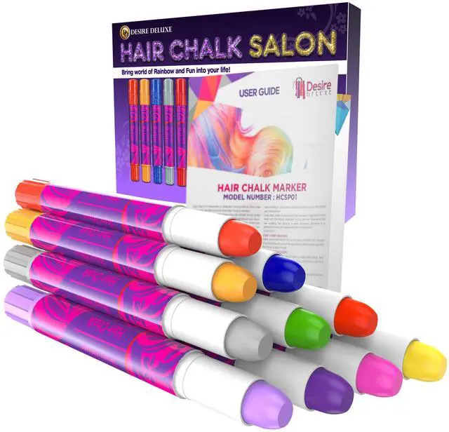 Alt view image 7 of 7 - Girls Gifts Hair Chalk - 10 Temporary Washable Color Pens for Kids, Teenage, Make Up & Dress Up Colourful Styles Set Toy for Christmas, Birthday, Halloween Accessories, Party Activities