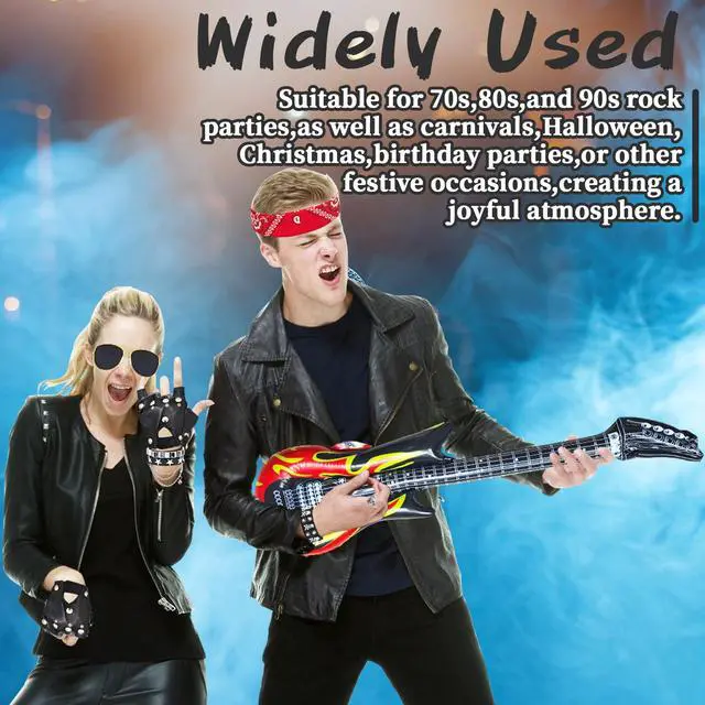 Alt view image 5 of 7 - 11 Pcs Rockstar Costume,Rock 80s Costumes,Rocker Punk Accessories Costume for Men and Women,Punk Rock Party,Role Playing
