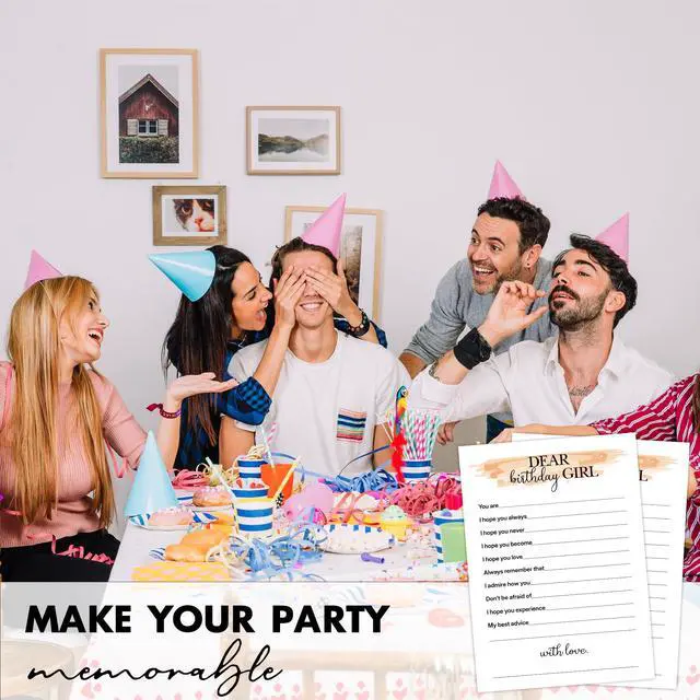 Alt view image 6 of 6 - Birthday Party Games for Adults, 25 Card Interactive Group Game Set for Milestone Celebrations - A01