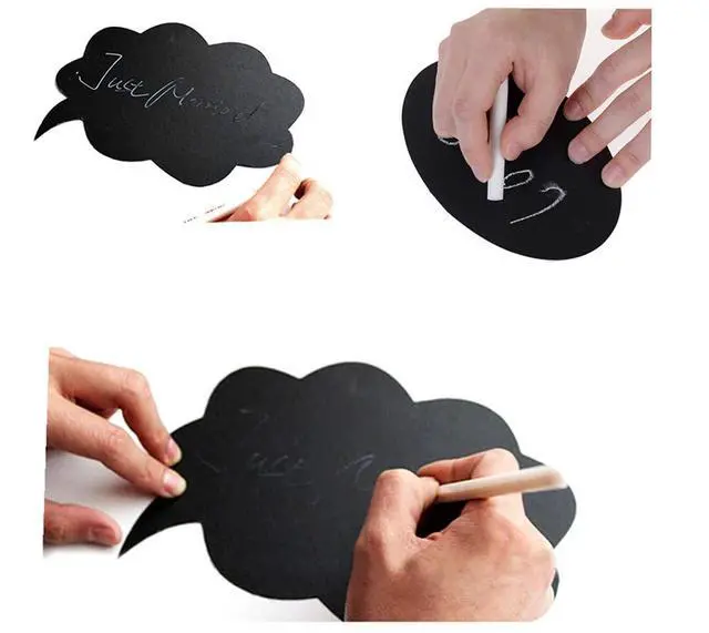 Alt view image 5 of 5 - Photo Booth Props Kit,Writable Black Paper Card Board Photographing Props for Wedding Birthday Prom Party Favor(10pcs with Different Shapes)