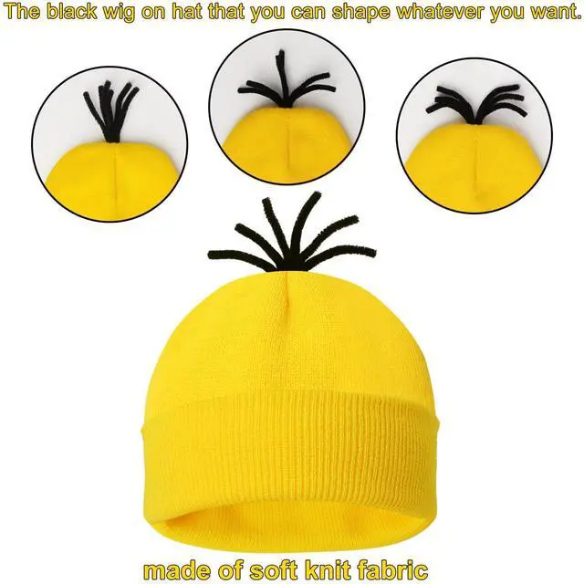 Alt view image 4 of 5 - 4 Pcs Halloween Costume for Adults,Yellow Hat/Goggle/Glove/Suspender | Halloween Easy Costuem in One Size Fits Most,Family Halloween Costume Group Costume Idea,Halloween Costume for Men Women