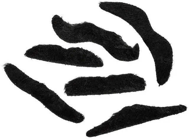 Alt view image 4 of 4 - 3.5" Black Fake Mustaches, Pack of 12