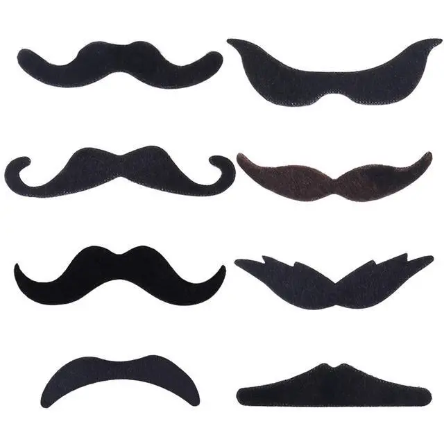 Alt view image 4 of 6 - 48 Pcs Fake Mustaches Self Adhesive Stickers for Halloween Party | Novelty Moustache, French Pirate Detective, Men Women Beard Costume, Masquerade Photo Booth Props, Christmas Mexican Fiesta
