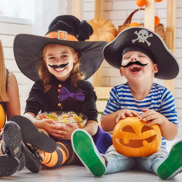Alt view image 6 of 6 - 48 Pcs Fake Mustaches Self Adhesive Stickers for Halloween Party | Novelty Moustache, French Pirate Detective, Men Women Beard Costume, Masquerade Photo Booth Props, Christmas Mexican Fiesta