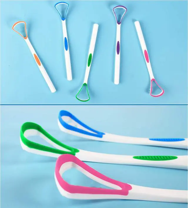 Alt view image 5 of 5 - Tongue Scraper Cleaner 100% BPA Free Tongue Scrapers for Adults, Kids, Healthy Oral Care, Easy to Use, Help Fight Bad Breath