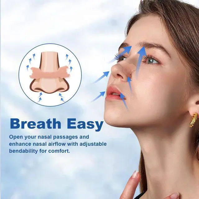 Alt view image 2 of 7 - 30Ct Nasal Strips for Breathing - Sleep Nose Strips for Snoring, Instant Reduces Nasal Congestion for Better Sleep, Drug Free, Anti Snoring Nose Tape for Men & Women