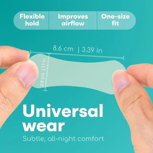 Alt view image 5 of 7 - Clear Nasal Strips, 50 Nose Strips for Breathing and Snoring | Discreet breathing strips for sleeping, open nasal passages for nighttime airflow, single use snore strips, breathable