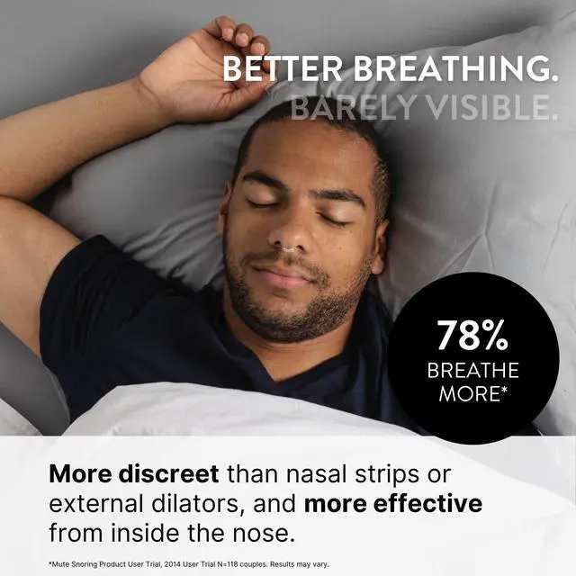 Alt view image 2 of 7 - Mute Nasal Dilators for Sleep, Snoring Solution, Starter, 3 Sizes | 75% Snore Less, Nasal Strip Alternative, Internal Nasal Dilator, Anti Snoring Device, 38% More Air, Drug-Free, Medical-Grade
