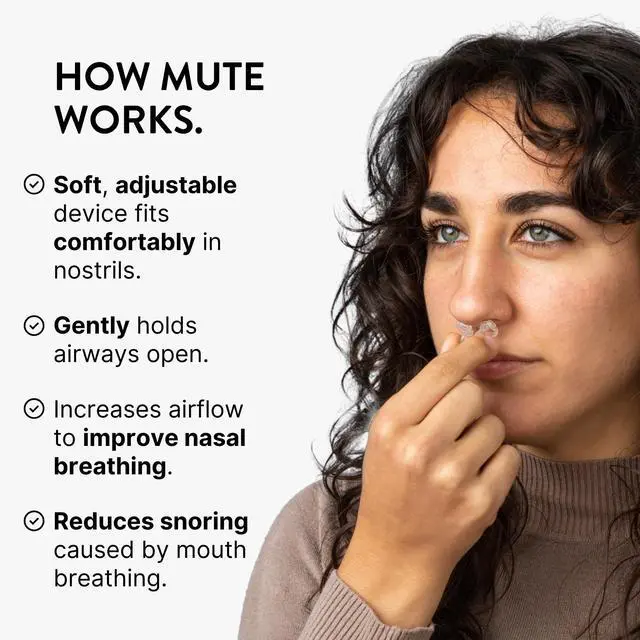 Alt view image 5 of 7 - Mute Nasal Dilators for Sleep, Snoring Solution, Starter, 3 Sizes | 75% Snore Less, Nasal Strip Alternative, Internal Nasal Dilator, Anti Snoring Device, 38% More Air, Drug-Free, Medical-Grade