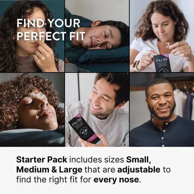 Alt view image 7 of 7 - Mute Nasal Dilators for Sleep, Snoring Solution, Starter, 3 Sizes | 75% Snore Less, Nasal Strip Alternative, Internal Nasal Dilator, Anti Snoring Device, 38% More Air, Drug-Free, Medical-Grade