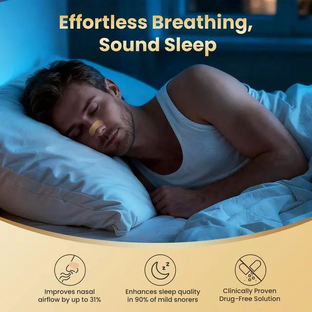Alt view image 5 of 7 - Nasal Strips 100 Count, New Upgraded Softer & Stronger for Snoring Relief, Nose Strips for Breathing, Anti Snoring Devices for Sleep & Sports, Help Relieve Nasal Congestion, Deeper Sleep