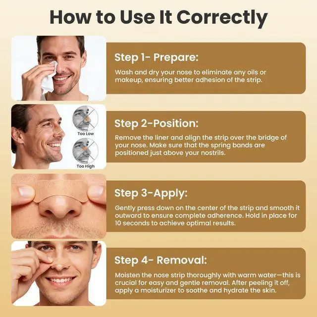 Alt view image 7 of 7 - Nasal Strips 100 Count, New Upgraded Softer & Stronger for Snoring Relief, Nose Strips for Breathing, Anti Snoring Devices for Sleep & Sports, Help Relieve Nasal Congestion, Deeper Sleep
