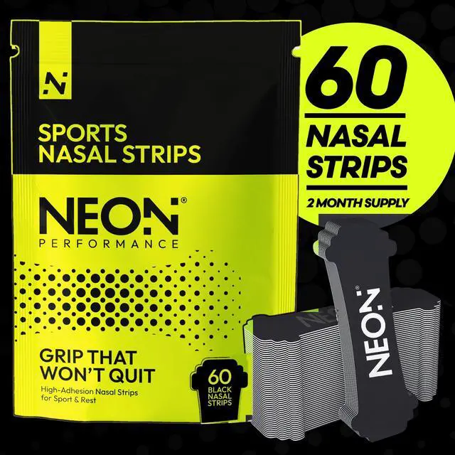 Alt view image 6 of 7 - Nasal Strips (60 Count) Black Nose Strips for Breathing Opens Nasal Passages to Improve Airflow for Exercise & Sleep Sweat & Oil Resistant for Athletes