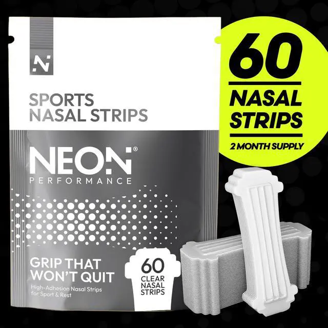 Alt view image 3 of 7 - Nasal Strips 60 Count Clear | Nose Strips for Breathing | Athletic nasal strips for running, sports & sleep | Sweat & oil resistant adhesive | Reduce snoring & breathe easier