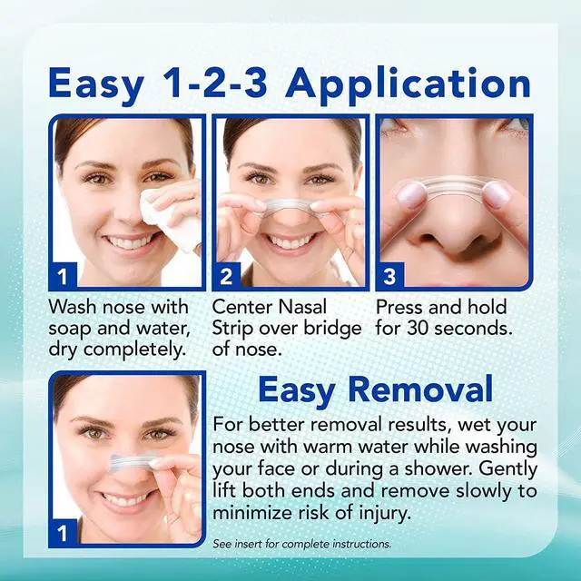 Alt view image 5 of 7 - Nasal Breathing Strips, Clear Medium 30 ct | Works Instantly, Nasal Congestion Relief, Stops Snoring, Cold & Allergy