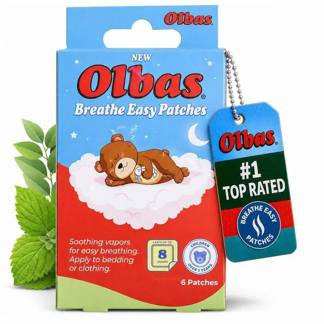 Main image of Breathe Easy Patches, Natural Sinus and Nasal Relief for Kids Ages 3+ | Eucalyptus Infused, Non-Drowsy Long Lasting Soothing Vapor Patches (1 Pack 6 Patches)