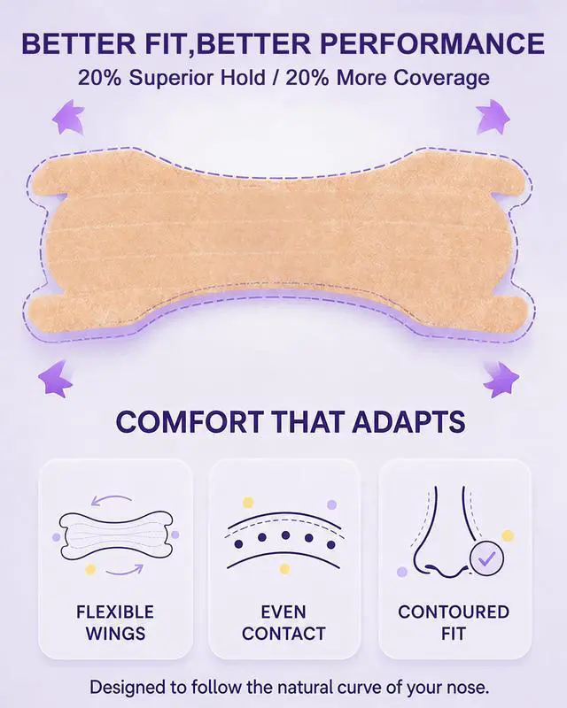 Alt view image 3 of 7 - 60PCS Nasal Strips for Snoring Extra Strength Nasal Congestion Relief | Drug-Free Breath Better Nose Strips with Strong Adhesive,50% Stronger Lift,Clear Comfortable Design for Sensitive Skin