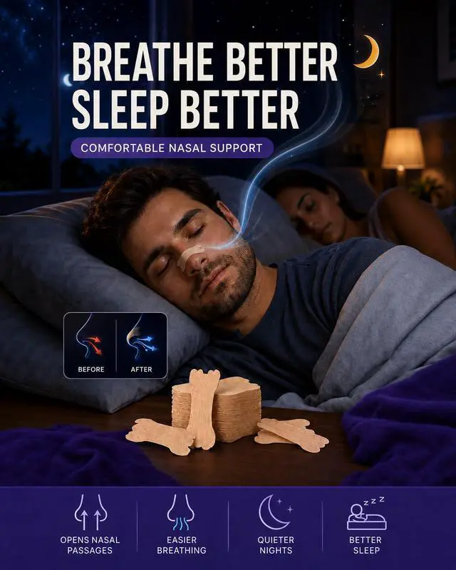Alt view image 4 of 7 - 60PCS Nasal Strips for Snoring Extra Strength Nasal Congestion Relief | Drug-Free Breath Better Nose Strips with Strong Adhesive,50% Stronger Lift,Clear Comfortable Design for Sensitive Skin