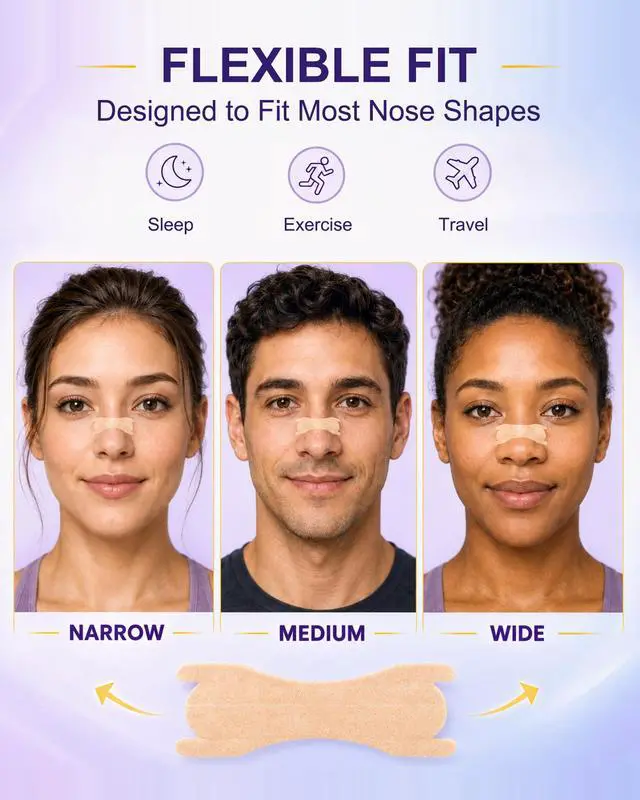 Alt view image 6 of 7 - 60PCS Nasal Strips for Snoring Extra Strength Nasal Congestion Relief | Drug-Free Breath Better Nose Strips with Strong Adhesive,50% Stronger Lift,Clear Comfortable Design for Sensitive Skin