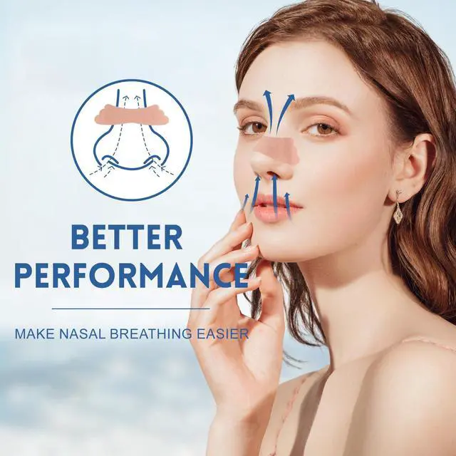 Alt view image 2 of 7 - 100Pcs Nasal Strips for Snoring, Extra Strength Nose Strips Breathing, Nose Tape for Sports and Sleep, Anti Snoring Strips Help Stop Snoring and Nasal Congestion Relief