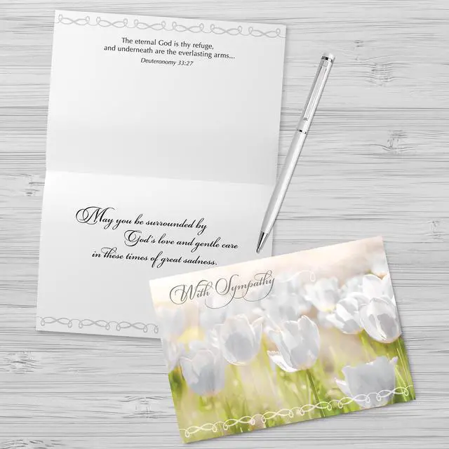 Alt view image 7 of 7 - Faithfully Yours Assorted Cards 24 Pack | Biblical Scripture Verse, Faith Based Sentiment, Boxed Card Set, Matching Envelopes