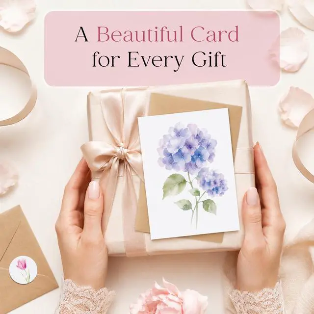Alt view image 7 of 7 - Blank Cards with Envelopes, Watercolor Flower 50 Pack 3.5x5 inches | 10 Assortment Floral Designs, Greeting Note Perfect Stationary Set For All Occasions