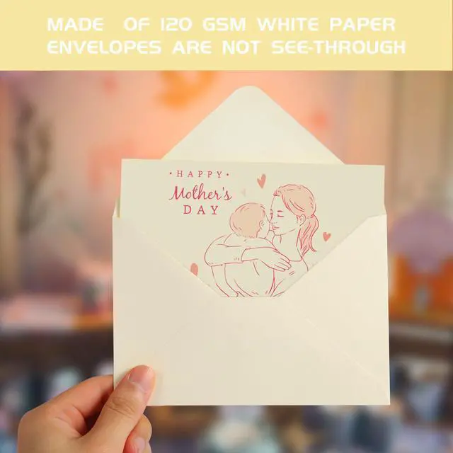 Alt view image 4 of 6 - 30 PACK Cream Blank Cards and Envelopes 4x6 Inch, Note Greeting Cards, Folded Ivory Cardstock and Envelopes Self Seal for Wedding, Invitations, DIY Greeting Cardstock, Thank You Cards & All Occasion