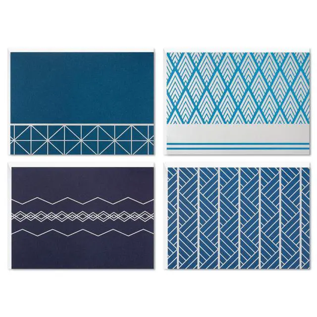 Alt view image 3 of 7 - Blank Cards with Envelopes, Assorted 40-Pack (Geometric Silver)