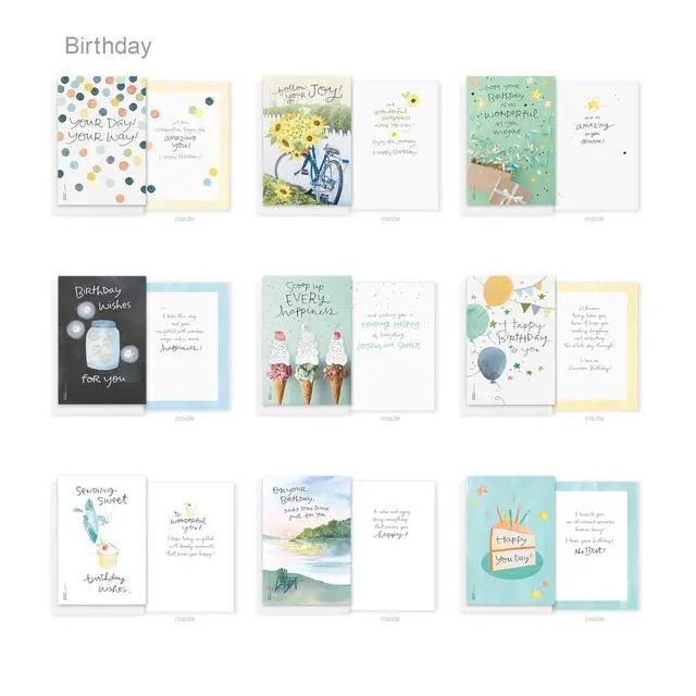 Alt view image 4 of 7 - 65-Count All-Occasion Greeting Card Pack, Assorted Watercolor & Playful Illustration Designs designed by Kathy Davis Studios