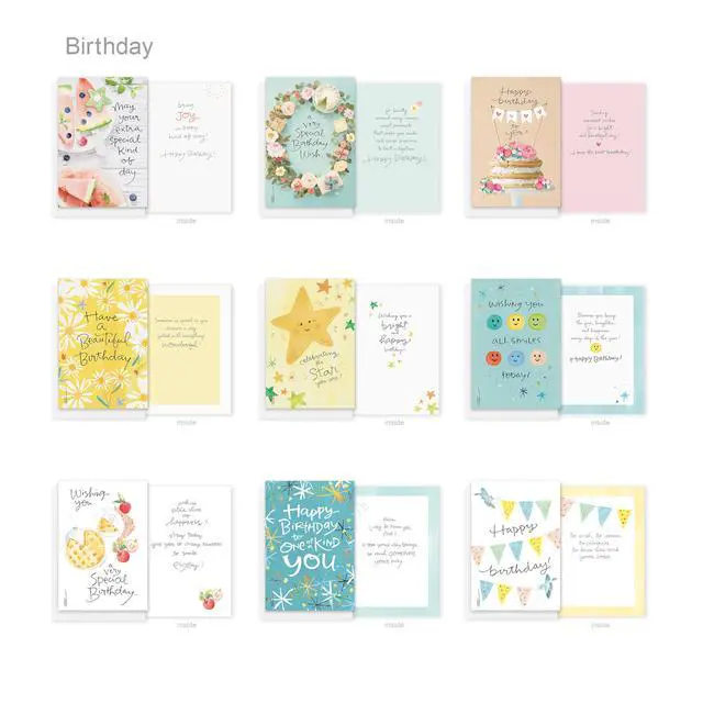 Alt view image 3 of 7 - 65-Count All-Occasion Greeting Card Pack, Assorted Watercolor & Playful Illustration Designs designed by Kathy Davis Studios