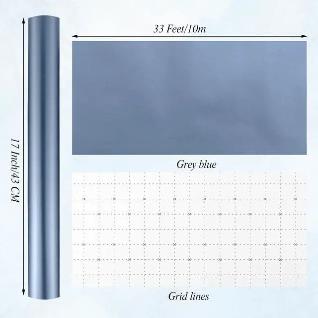 Alt view image 2 of 7 - Blue Wrapping Paper Roll 17 In X 33 Ft Gray Blue Birthday Gift Wrap | Matte Solid Color Wrapping Paper with Pearly for Men DIY Crafts Baby Shower Boy Weddings Birthdays