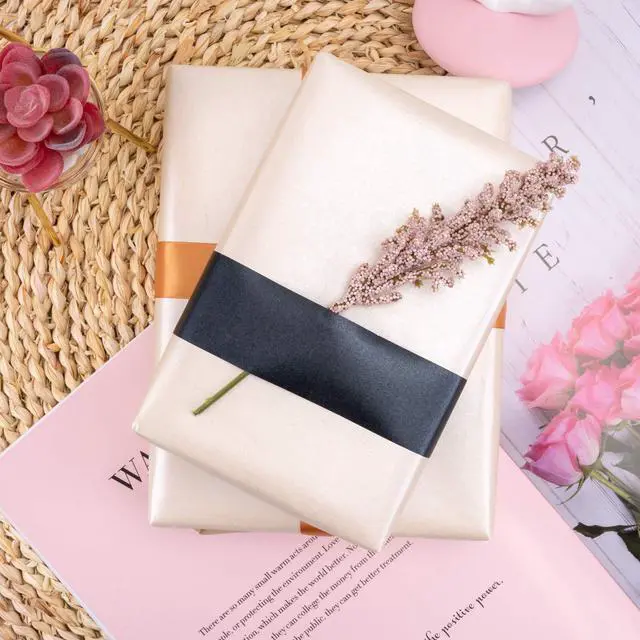 Alt view image 2 of 7 - Off White Matte Wrapping Paper-81.5 Sq Ft-Solid Color Pearly-lustre Paper Perfect for Wedding, Birthday, Christmas, Baby Shower -30Inch X 32.8Feet