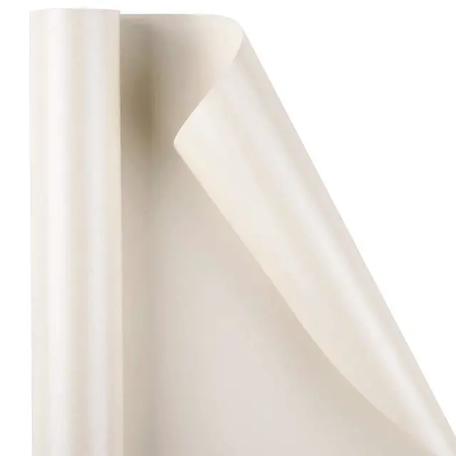 Alt view image 5 of 7 - Off White Matte Wrapping Paper-81.5 Sq Ft-Solid Color Pearly-lustre Paper Perfect for Wedding, Birthday, Christmas, Baby Shower -30Inch X 32.8Feet