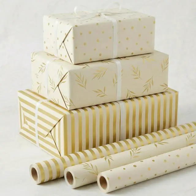 Main image of Beautiful Gift Wrapping Paper Rolls for All Occasions - Set of 3 | Quality 17 X 120 in Rolls for Wedding, Birthday, Baby Shower and Christmas - Add a Touch of Magic to Every Gift You Wrap