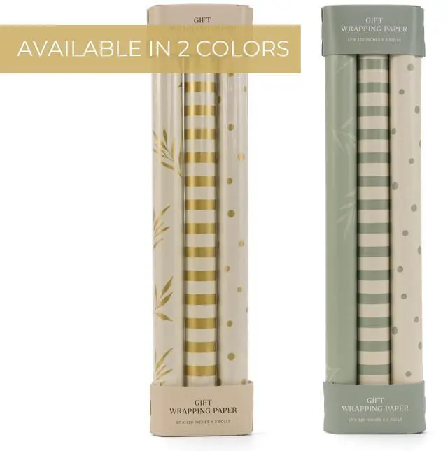 Alt view image 7 of 7 - Beautiful Gift Wrapping Paper Rolls for All Occasions - Set of 3 | Quality 17 X 120 in Rolls for Wedding, Birthday, Baby Shower and Christmas - Add a Touch of Magic to Every Gift You Wrap