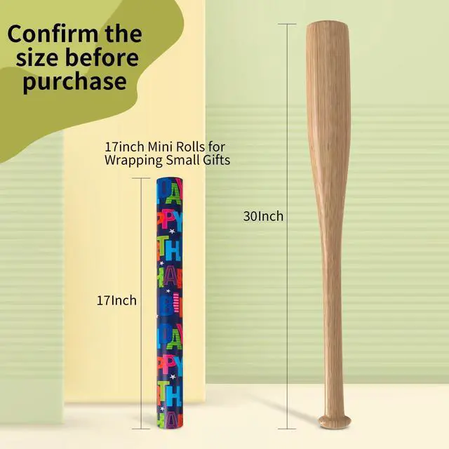 Alt view image 3 of 7 - Birthday Wrapping Paper Boy Roll 17 Inch x 36 Feet | Reversible Happy Birthday Gift Wrapping Paper for Boys Girls Kids Party Baby Shower Holiday