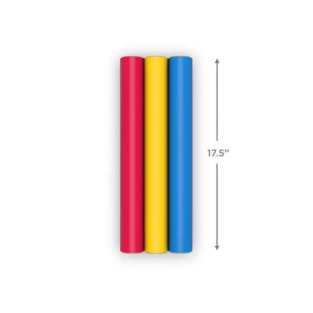 Alt view image 4 of 7 - Image Arts Birthday Wrapping Paper Mini Rolls, 3-Pack (Red, Yellow, Blue) | 3-Pack for Graduations, Father's Day, Baby Showers, Any Occasion. Grid Lines for Cutting, Recyclable, 27 Sq Ft