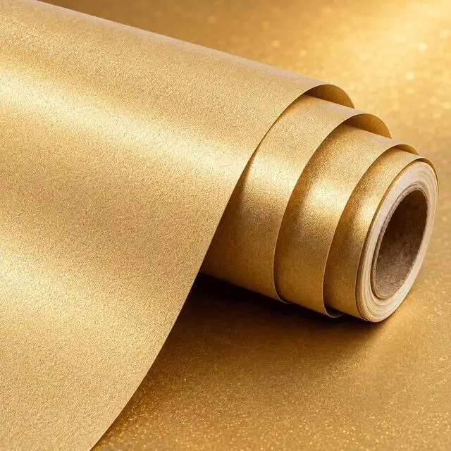 Main image of Shimmer Gold Wrapping Paper, Champagne Matte Wrapping Paper for Gifts, Solid Color Pearly-lustre Gift Wrap for Birthday, Wedding, Valentine's Day, Mother's Day, Christmas(17 Inch X 16.5 Feet)