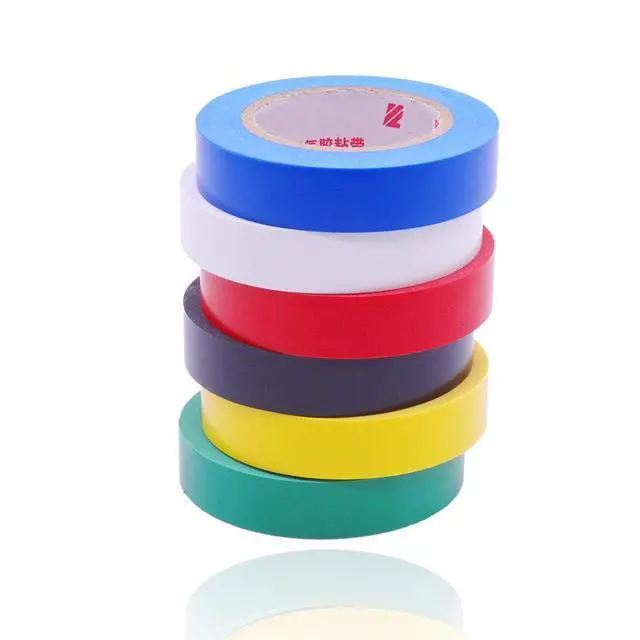 Alt view image 2 of 6 - 6 Pack Electrical Tape Each Roll 0.6" x 50' High End Industrial Grade - Rated to 176 Degrees & 600 Volts - Vinyl Insulating Backing - Perfect for Electric Wiring Projects (6 Color)