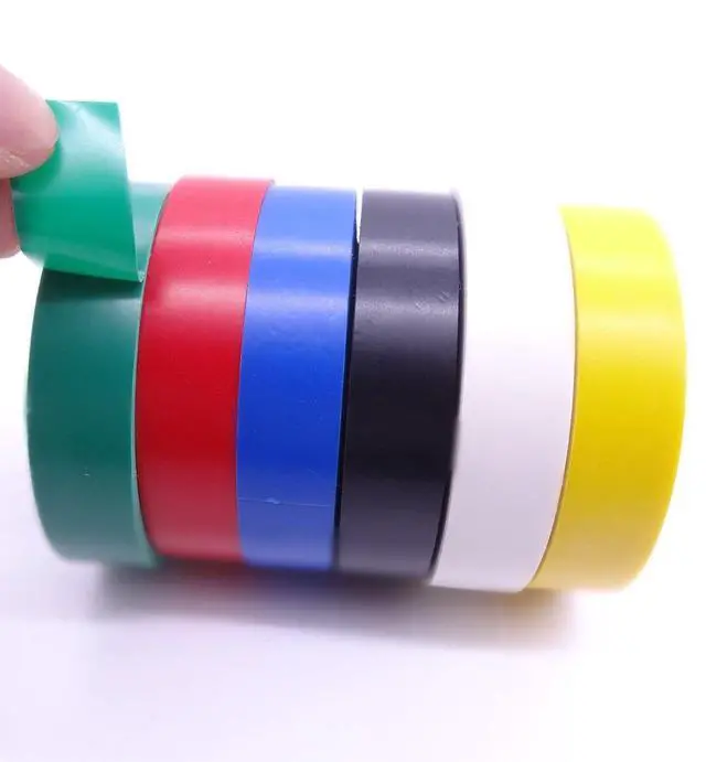Alt view image 5 of 6 - 6 Pack Electrical Tape Each Roll 0.6" x 50' High End Industrial Grade - Rated to 176 Degrees & 600 Volts - Vinyl Insulating Backing - Perfect for Electric Wiring Projects (6 Color)