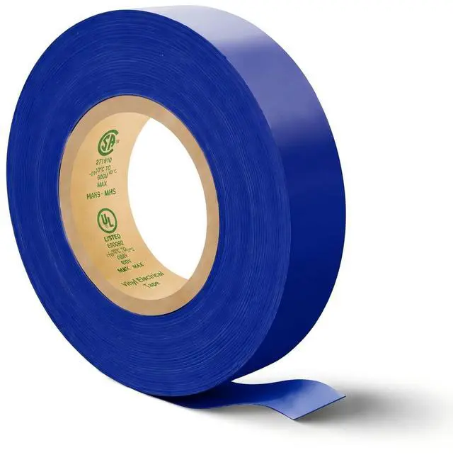 Main image of Flame Retardant Blue Electrical Tape; 3/4 Inch * 66 Feet; PVC Electric Tape for Under 600V Electric, Repair, Home Outdoor Indoor Wire Insulation, 5 to 221 (1, Blue)